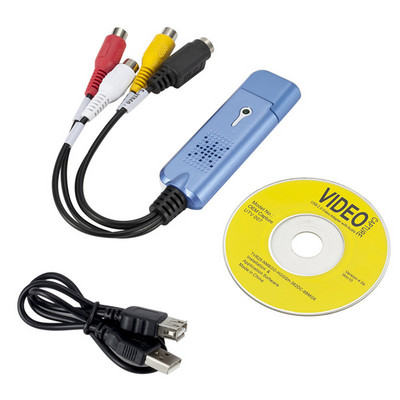 BTBcoin Audio Video Capture Adapter VHS USB 2.0 rögzítőeszköz DVD DVR TV Capture Card Converter támogatás Win10 MAC IOS meghajtóhoz