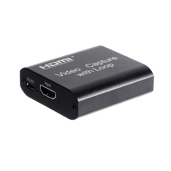 ΝΕΑ Κάρτα λήψης βίντεο HD 1080P 4K HDMI Λήψη βίντεο HDMI σε USB 2.0 Εγγραφή επιτραπέζιου παιχνιδιού Ζωντανή μετάδοση ροής Local Loop Out