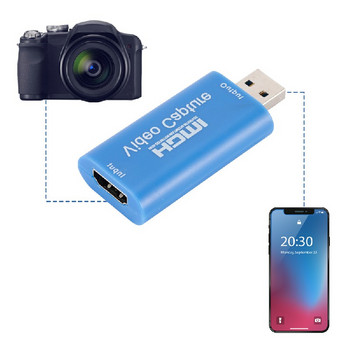 Κάρτα λήψης βίντεο ήχου 4K1080P30hz συμβατή με HDMI USB 2.0 Acquisition Card Live Streaming Plate διακόπτης κάμερας Εγγραφή παιχνιδιού