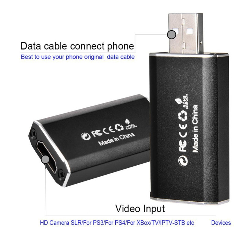 Badu.bg Мини преносима карта за заснемане на видео USB2.0 HDMI ...
