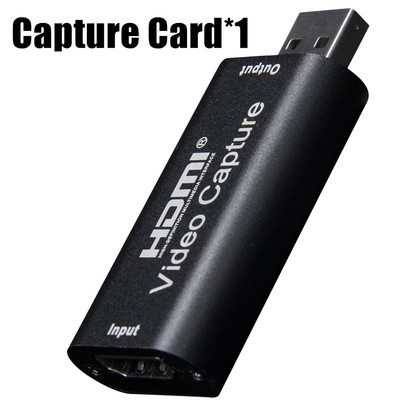USB 2.0 vaizdo įrašymo kortelė 4K su HDMI suderinama „Video Grabber“ tiesioginio srauto dėžutės įrašymas, skirtas PS4 XBOX telefono žaidimui, DVD HD kamerai