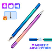 2 az 1-ben Mágneses érintőképernyő Stylus Pen Gradient Color Beépített szívóhegy Tiszta lemezes kapacitív toll iphone iad táblagépekhez