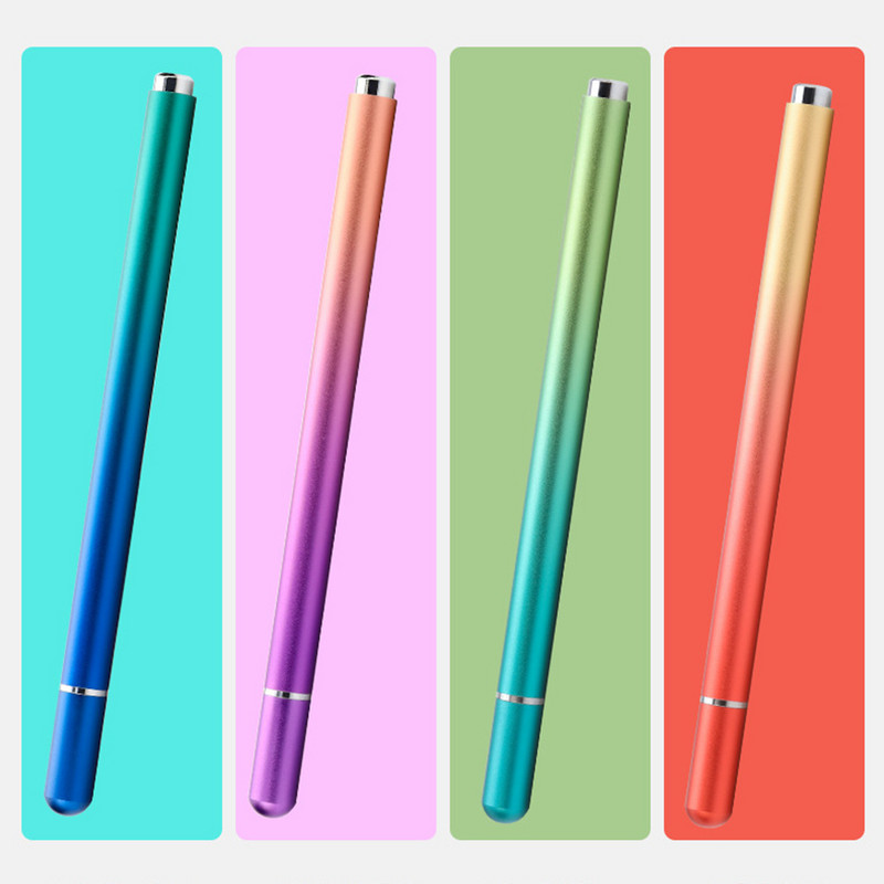 2 az 1-ben Mágneses érintőképernyő Stylus Pen Gradient Color Beépített szívóhegy Tiszta lemezes kapacitív toll iphone iad táblagépekhez