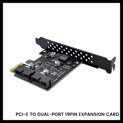 UUS-USB3.2 Pci-E laienduskaardi adapter 2-pordiline 19-kontaktiline adapterkaart Renesas D720201 5Gbps USB3 to Pci Express adapterkaart