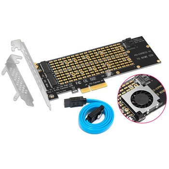 Προσθήκη καρτών PCIE σε M2 Προσαρμογέας M.2 SATA SSD PCIE NVME SSD Προσαρμογέας NVME PCIE SATA M2 SSD σε PCI Express X4 3.0 Card M Key +B