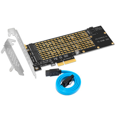 Προσθήκη καρτών PCIE σε M2 Προσαρμογέας M.2 SATA SSD PCIE NVME SSD Προσαρμογέας NVME PCIE SATA M2 SSD σε PCI Express X4 3.0 Card M Key +B
