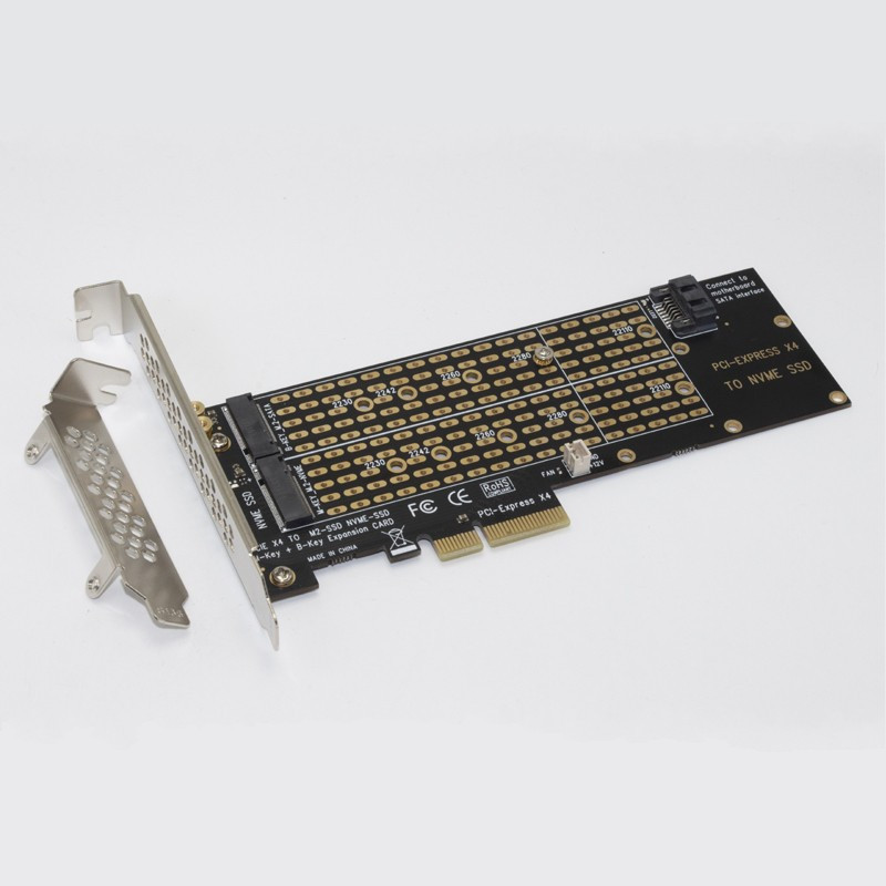 Προσθήκη καρτών PCIE σε M2 Προσαρμογέας M.2 SATA SSD PCIE NVME SSD Προσαρμογέας NVME PCIE SATA M2 SSD σε PCI Express X4 3.0 Card M Key +B