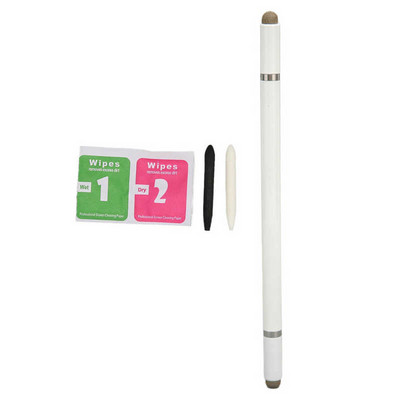 Crna pisaljka 4 u 1 višenamjenska kapacitivna olovka za precizno pozicioniranje s 2 vlaknasta vrha za mobilne telefone i tablete NOVO