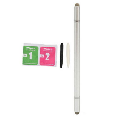 Crna pisaljka 4 u 1 višenamjenska kapacitivna olovka za precizno pozicioniranje s 2 vlaknasta vrha za mobilne telefone i tablete NOVO