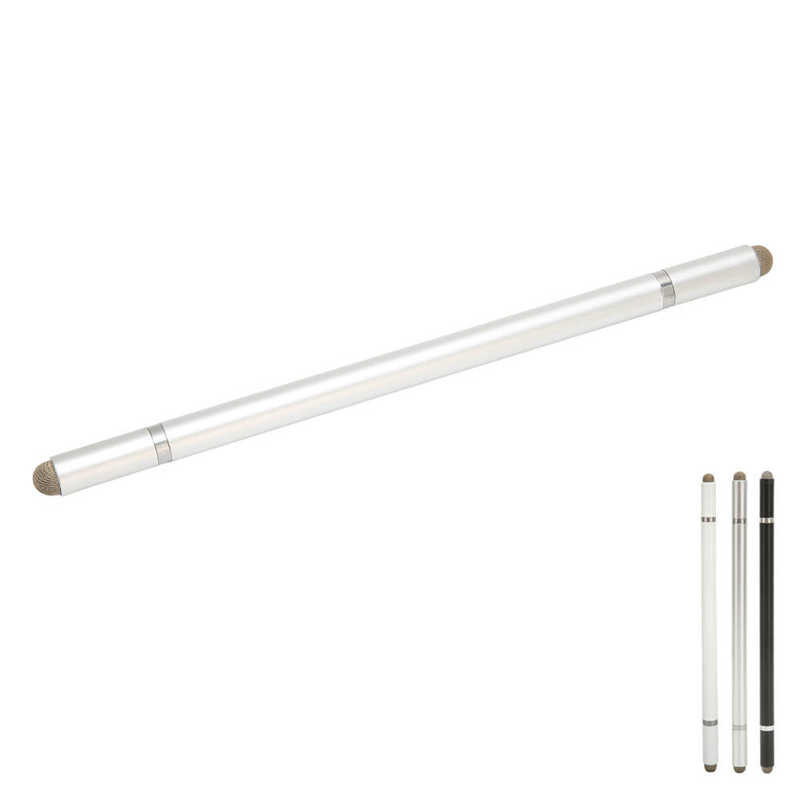 Crna pisaljka 4 u 1 višenamjenska kapacitivna olovka za precizno pozicioniranje s 2 vlaknasta vrha za mobilne telefone i tablete NOVO