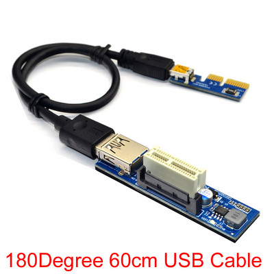 PCI-E X1 plėstuvas PCI Express USB 3.0 adapterio keltuvas PCIE 1X stovo kortelė USB 3.0 PCI-E SATA PCI E stovas PCI Express X1–X1 lizdas