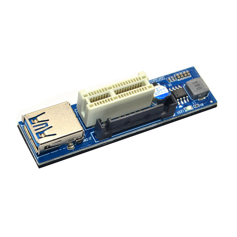 PCI-E X1 plėstuvas PCI Express USB 3.0 adapterio keltuvas PCIE 1X stovo kortelė USB 3.0 PCI-E SATA PCI E stovas PCI Express X1–X1 lizdas