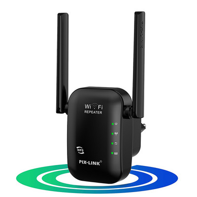 Оригинален PIXLINK WiFi Router`s Amplifier Pro 300Mbps Network Expander Repeater Power Extender Roteador 2 Antenna Home Office