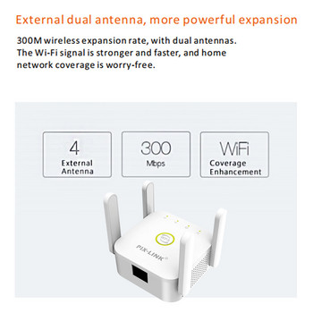 PIXLINK WiFi Repeater Безжичен Wifi Extender 300Mbps Wi-Fi усилвател 802.11N дълъг обхват Wi fi усилвател на сигнала 2.4G Wifi Repiter