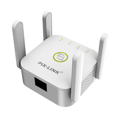 PIXLINK WiFi kartotuvas Belaidis Wi-Fi plėstuvas 300Mbps Wi-Fi stiprintuvas 802.11N ilgo nuotolio Wi-Fi signalo stiprintuvas 2.4G Wi-Fi repiter