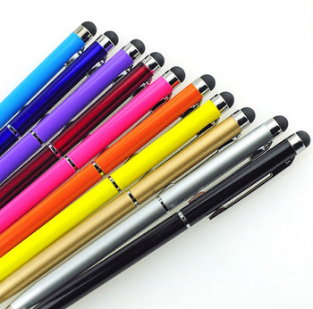 10 τμχ Universal 2 σε 1 χωρητική οθόνη αφής στυλό Stylus στυλό για Smartphone Tablet Σχολική επιστολόχαρτα