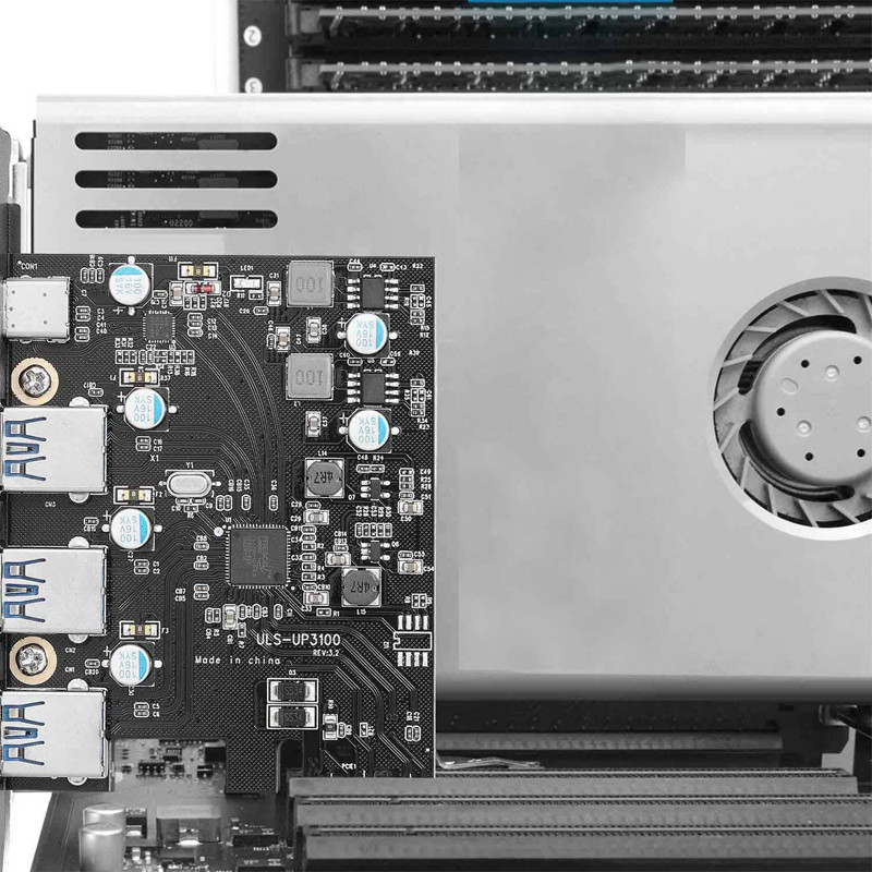 PCI-E uz USB3.0+C tipa paplašināšanas karte (PCIe karte) 3 porti ar Superspeed USB 3.0 PCI paplašināšanas karti operētājsistēmai Windows MAC OX