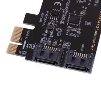 ΝΕΟΣ Προσαρμογέας PCI-E κάρτας PCIE σε SATA Προσαρμογέας κάρτας επέκτασης ελεγκτή PCI Express σε SATA3.0 Μετατροπέας 2 θυρών SATA III 6G