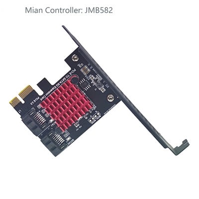 UUS PCIE-SATA-kaardi PCI-E-adapter PCI Expressi-SATA3.0-muunduriga 2-pordiline SATA III 6G laienduskontrolleri kaardiadapter
