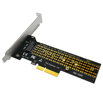 M.2 NVME SSD към PCIe 4.0 адаптер Riser Card 64Gb SSD PCI Express X4 адаптер за настолен компютър PCI-E GEN4 пълна скорост за Chia Mining