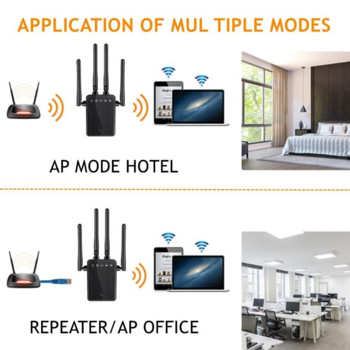 PzzPss Wireless M-95B Repeater Wifi Router 300M Signal Amplifier Extender 4 Antenna Router Signal Amplifier for Office Home