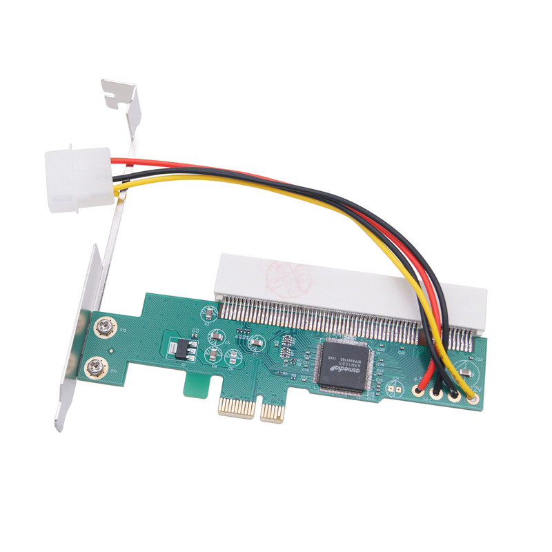 Переходник (адаптер, райзер) с PCI-E 1x на 2 слота PCI 32 bit