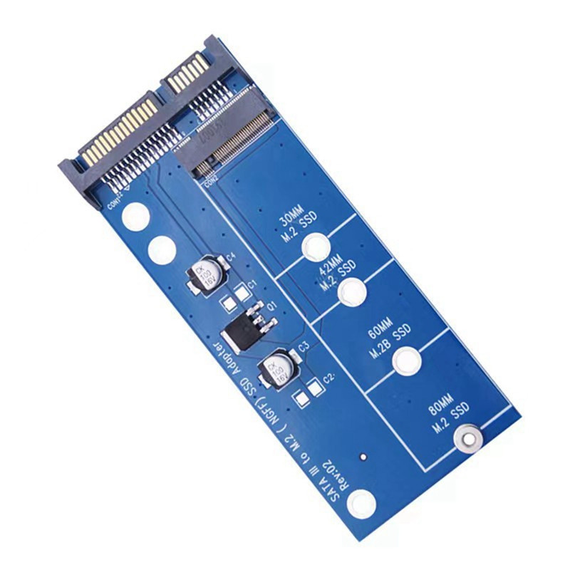 NGFF M.2 Adapteris M2 Į SATA 3 Adapteris SSD M2 Į SATA išplėtimo plokštę B Rakto palaikymas 30/42/60/80Mm Mėlyna