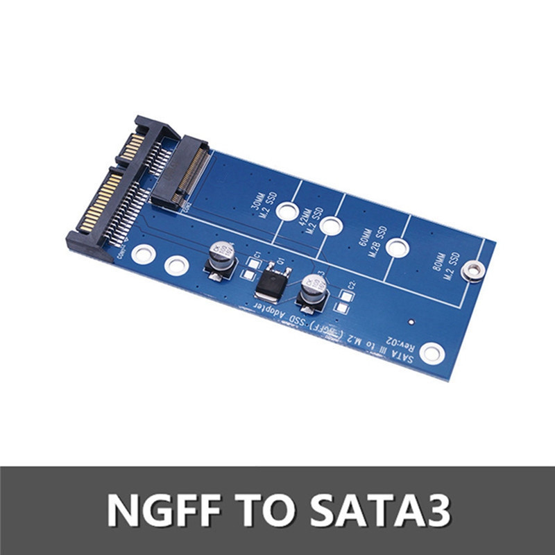 NGFF M.2 Adapteris M2 Į SATA 3 Adapteris SSD M2 Į SATA išplėtimo plokštę B Rakto palaikymas 30/42/60/80Mm Mėlyna