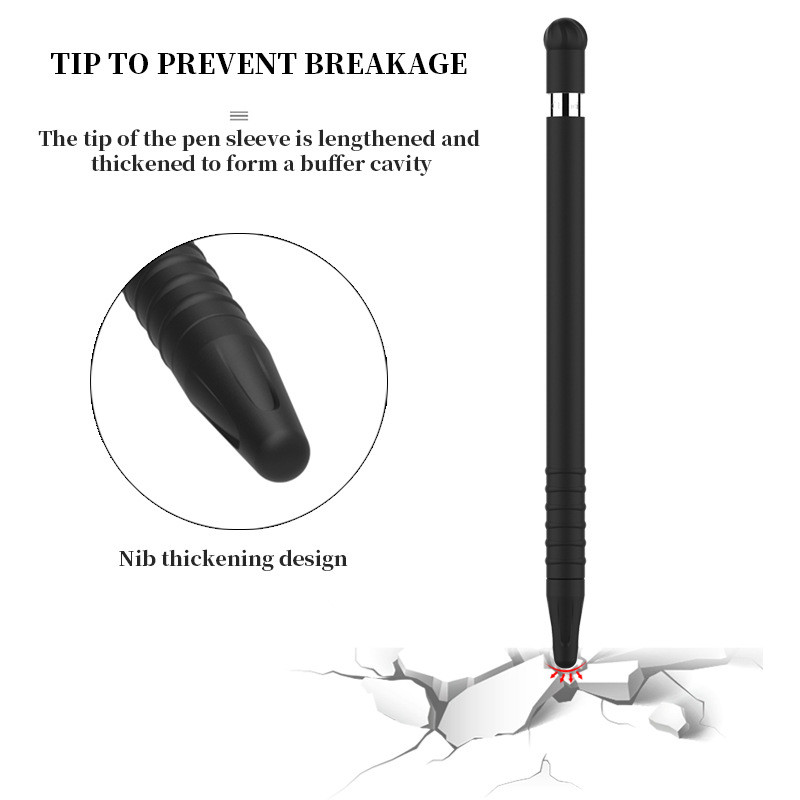 Skirtas Apple Pencil 1st Case Pieštuko dėklas Tablet Touch Stylus Pen apsauginis dangtelis maišelis Nešiojamas minkštas silikoninis dėklas