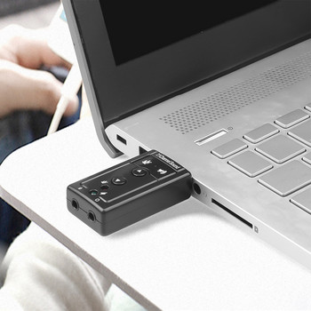 kebidu Εικονική κάρτα ήχου 7.1 καναλιών Εξωτερική κάρτα ήχου USB 2.0 μικροφώνου ήχου Προσαρμογέας ηχείου μικροφώνου Στερεοφωνικό 3,5 mm Jack Headset Κάρτα ήχου