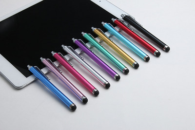 10 buc/lot creion stilou pentru ecran pentru IPhone, iPad, iPod, costum tactil, pentru telefon inteligent, tabletă, creion capacitiv tactil din metal