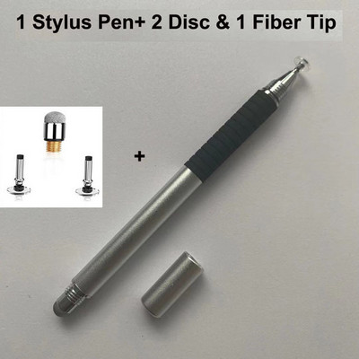 Universal 2 în 1 Disc de precizie Vârf din fibră Stylus Pen Tabletă Ecran capacitiv Caneta Touch Pen pentru telefon mobil Android Smart