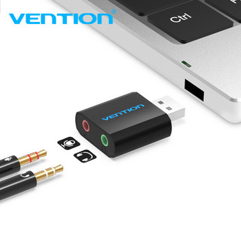 Vention USB звукова карта USB аудио интерфейс външен 3,5 мм микрофон аудио адаптер звукова карта за лаптоп PS4 слушалки звукова карта
