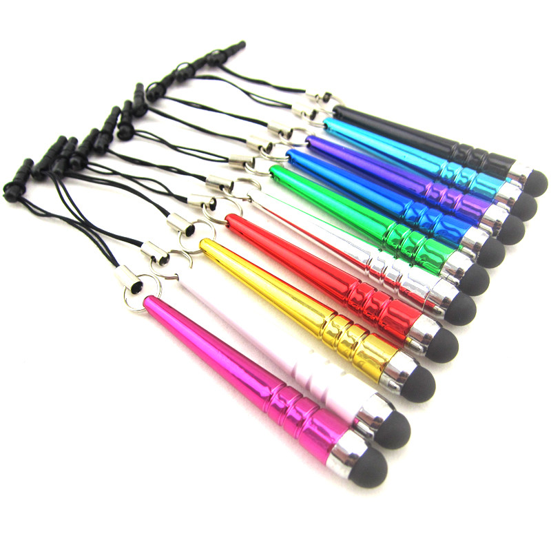 50 vienetų / partijos Stylus Pen Bundle Mini Crystal talpinis universalus jutiklinis ekranas, skirtas iPhone Samsung Huawei Android telefonams iPad iPod