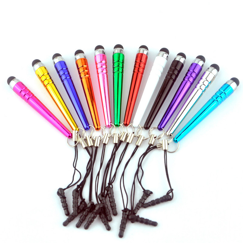 50 vienetų / partijos Stylus Pen Bundle Mini Crystal talpinis universalus jutiklinis ekranas, skirtas iPhone Samsung Huawei Android telefonams iPad iPod