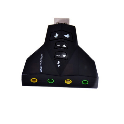 Външен виртуален USB 7.1 3D звук аудио карта адаптер двоен микрофон двоен аудио интерфейс изход независима звукова карта за компютър
