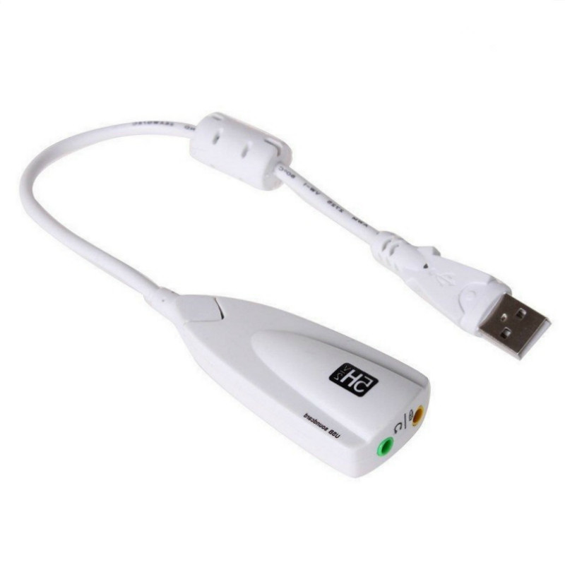 Badu.bg USB звукова карта 7.1 микрофон адаптер за слушалки 5HV2 USB към ...