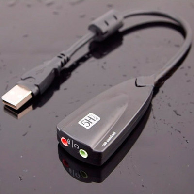 TISHRIC Антимагнитна външна USB звукова карта 7.1 адаптер 5HV2 3D аудио слушалки Микрофон 3.5 мм за лаптоп Професионален
