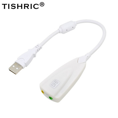TISHRIC antimagnetinė išorinė USB garso plokštė 7.1 adapteris 5HV2 3D garso ausinių mikrofonas 3,5 mm, skirtas nešiojamam kompiuteriui profesionalui