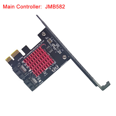PCIe 2 portos SATA 3 III 3.0 6Gbps SSD adapter PCI-e PCI Express x1 vezérlőkártya bővítőkártya támogatás x4 x6 x8 x16 felszálló