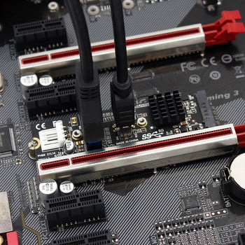 M.2 M Key NVME PCIe σε USB 3.1 Κάρτα επέκτασης μπροστινού πίνακα 10 Gb TYPE-E + 5 Gb 20 ακίδων 2 θύρες USB3.0 Adapter Hub Riser για υπολογιστή