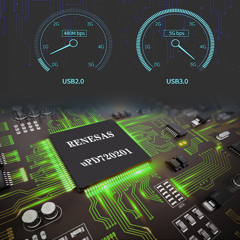 M.2 M Key NVME PCIe na USB 3.1 Kartica ploče za proširenje prednje ploče 10 Gb TYPE-E + 5 Gb 20 pinova 2 porta USB3.0 Adapter Hub Riser za PC