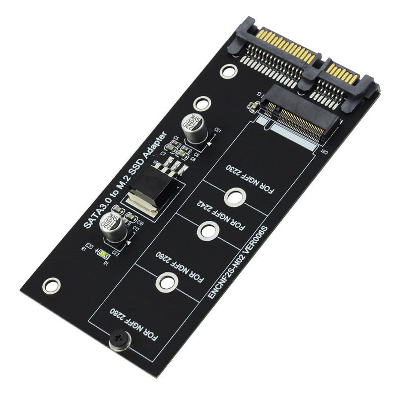 M.2 SATA-adapteri tõsteseade M2-SATA-adapter M.2-SATA-adapter M.2 NGFF-muundur 2,5-tolline SATA3-kaart B võti 2230-2280 M2 SSD-le