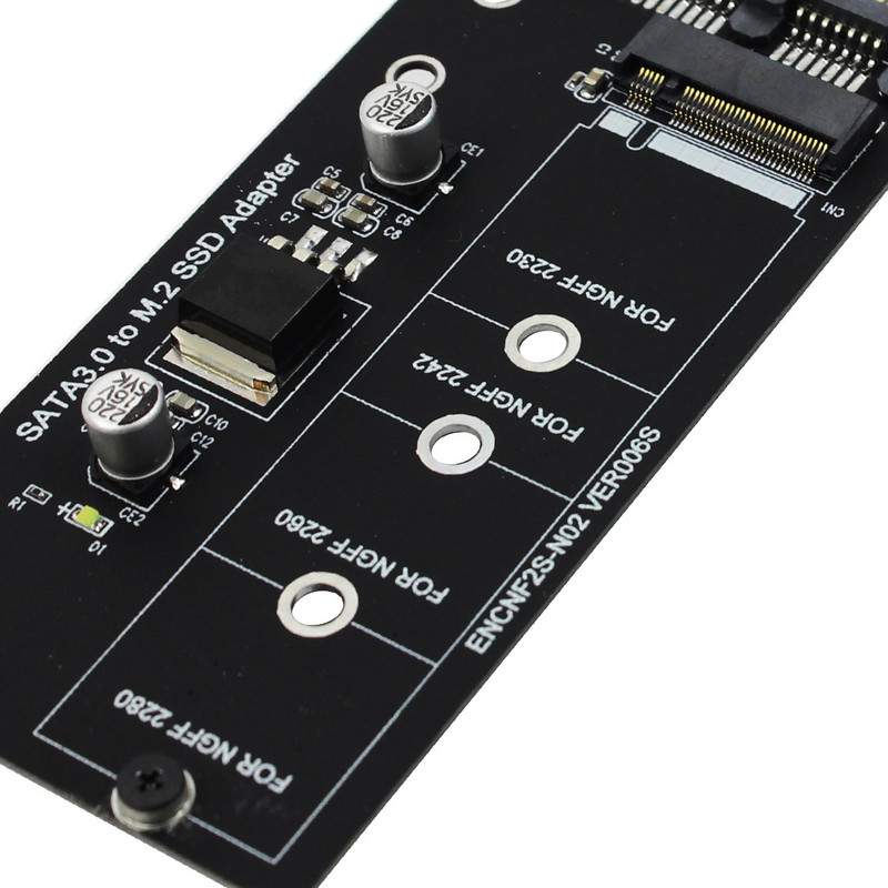 M.2 SATA-adapteri tõsteseade M2-SATA-adapter M.2-SATA-adapter M.2 NGFF-muundur 2,5-tolline SATA3-kaart B võti 2230-2280 M2 SSD-le
