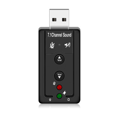 GOOJODOQ 7.1 išorinė USB garso plokštės lizdas, 3,5 mm USB garso adapterio ausinių mikrofono garso plokštė, skirta Macbook kompiuteriui nešiojamam kompiuteriui