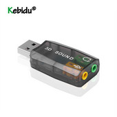 Mini išorinė USB prie 3,5 mm mikrofono ausinių lizdas stereo ausinės 3d garso plokštės garso adapteris nauja garsiakalbio sąsaja nešiojamam kompiuteriui