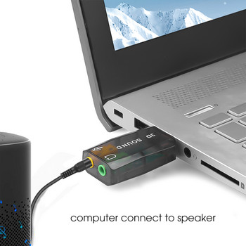 Мини външен USB към 3,5 мм жак за слушалки с микрофон Стерео слушалки 3d звукова карта Аудио адаптер Нов интерфейс за високоговорители за лаптоп