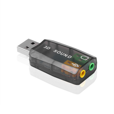 Мини външен USB към 3,5 мм жак за слушалки с микрофон Стерео слушалки 3d звукова карта Аудио адаптер Нов интерфейс за високоговорители за лаптоп
