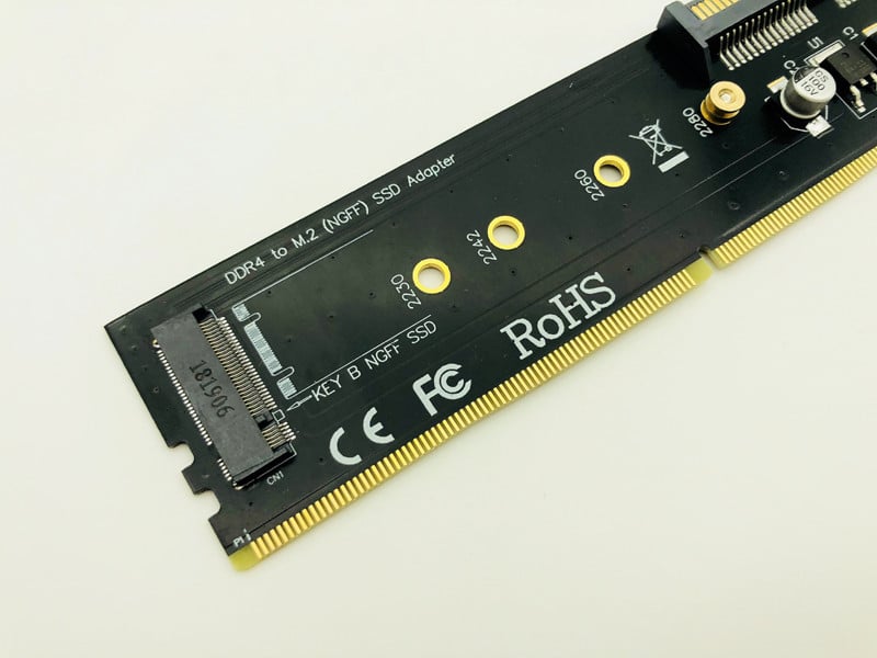DDR4 na M.2 SATA Adapter Riser Memorija DDR4 DIMM na M.2 NGFF SSD B ključ 15Pin Power 7pin SATA Port na matičnu ploču 2230-2280 M2 SSD