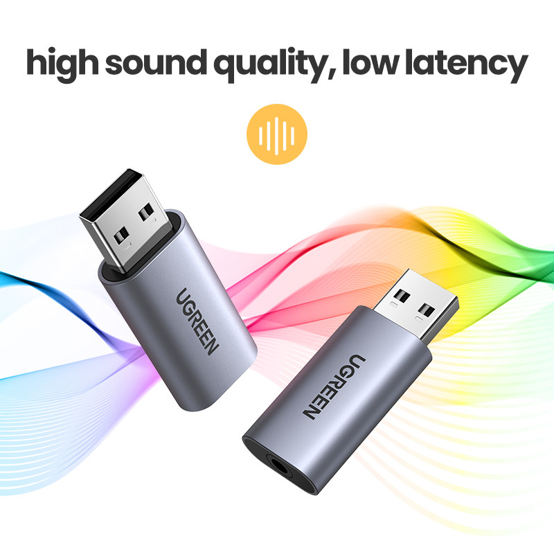 UGREEN USB zvučna kartica Audio sučelje USB zvučna kartica za prijenosno računalo PS4 Slušalica Mikrofon Audio kartica USB vanjska zvučna kartica